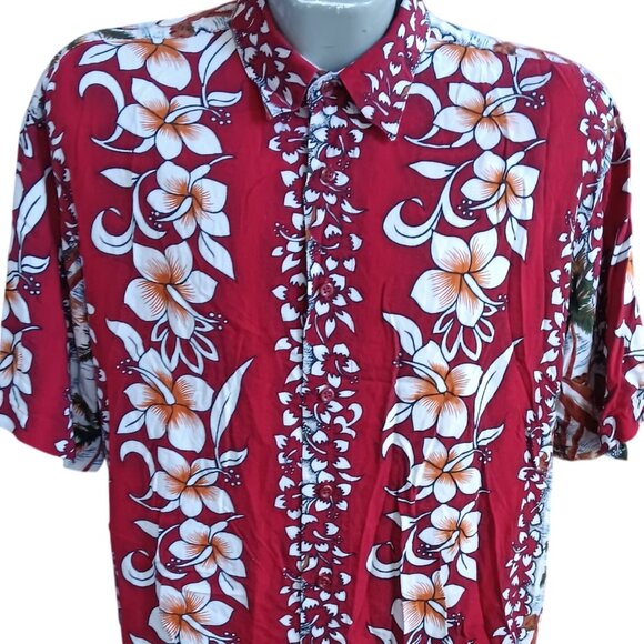 Vintage Large Hawaiian Shirt Puritan Rayon Mens Surfboard 1990's - Picture 1 of 4